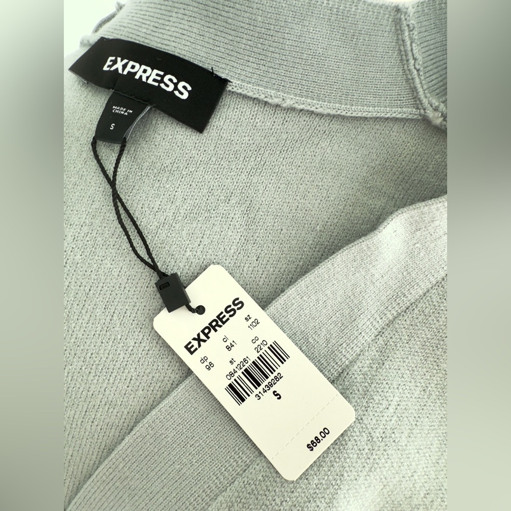 NWT EXPRESS GRAY RELAXED DOLMAN SLEEVE CARDIGAN - Picture 7 of 7